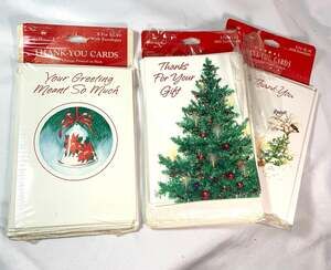 vintage Hallmark Thankyou Christmas Cards lot